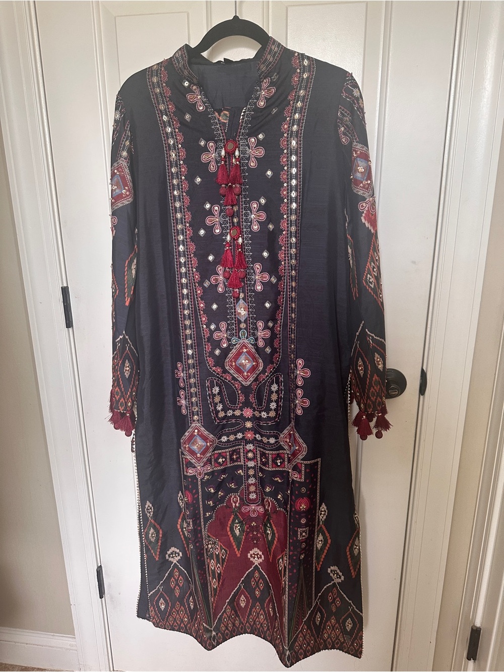 Pakistani clothes- Saira Rizwan 3 piece silk outfit - Picture 2 of 11